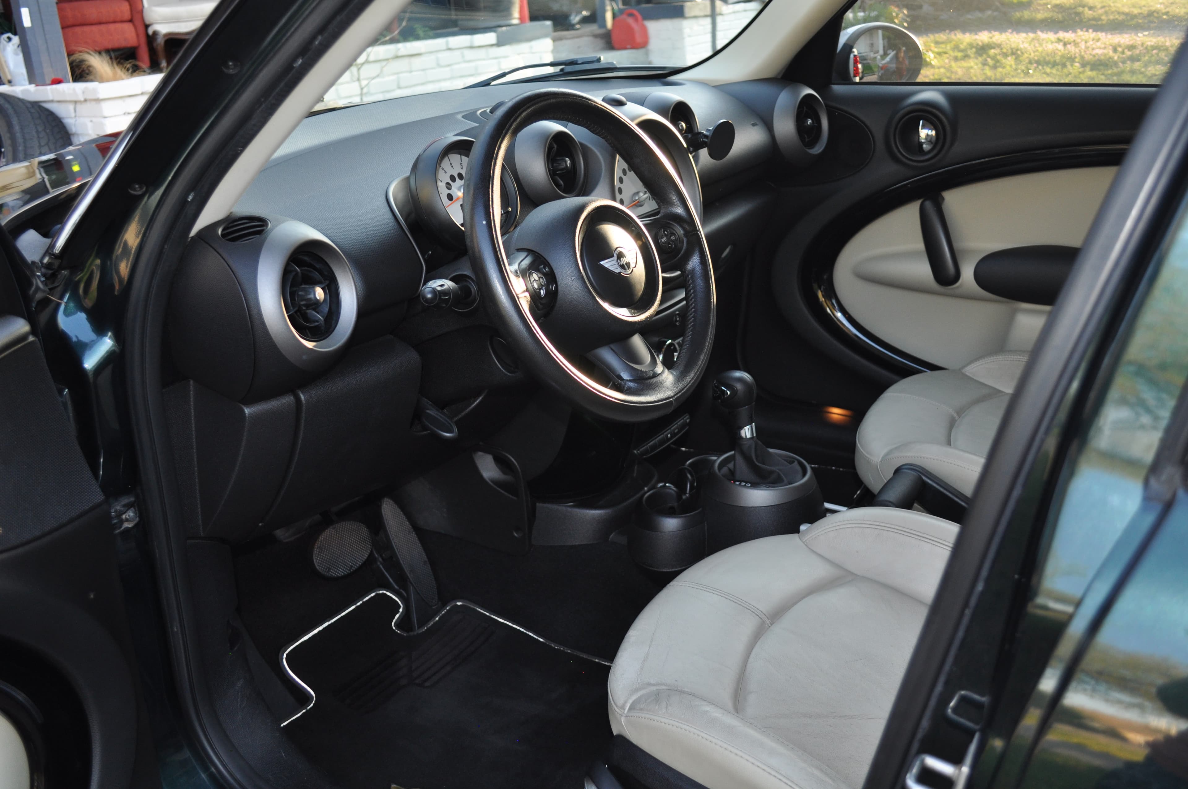 Immaculate interior of a Mini Cooper after auto detailing