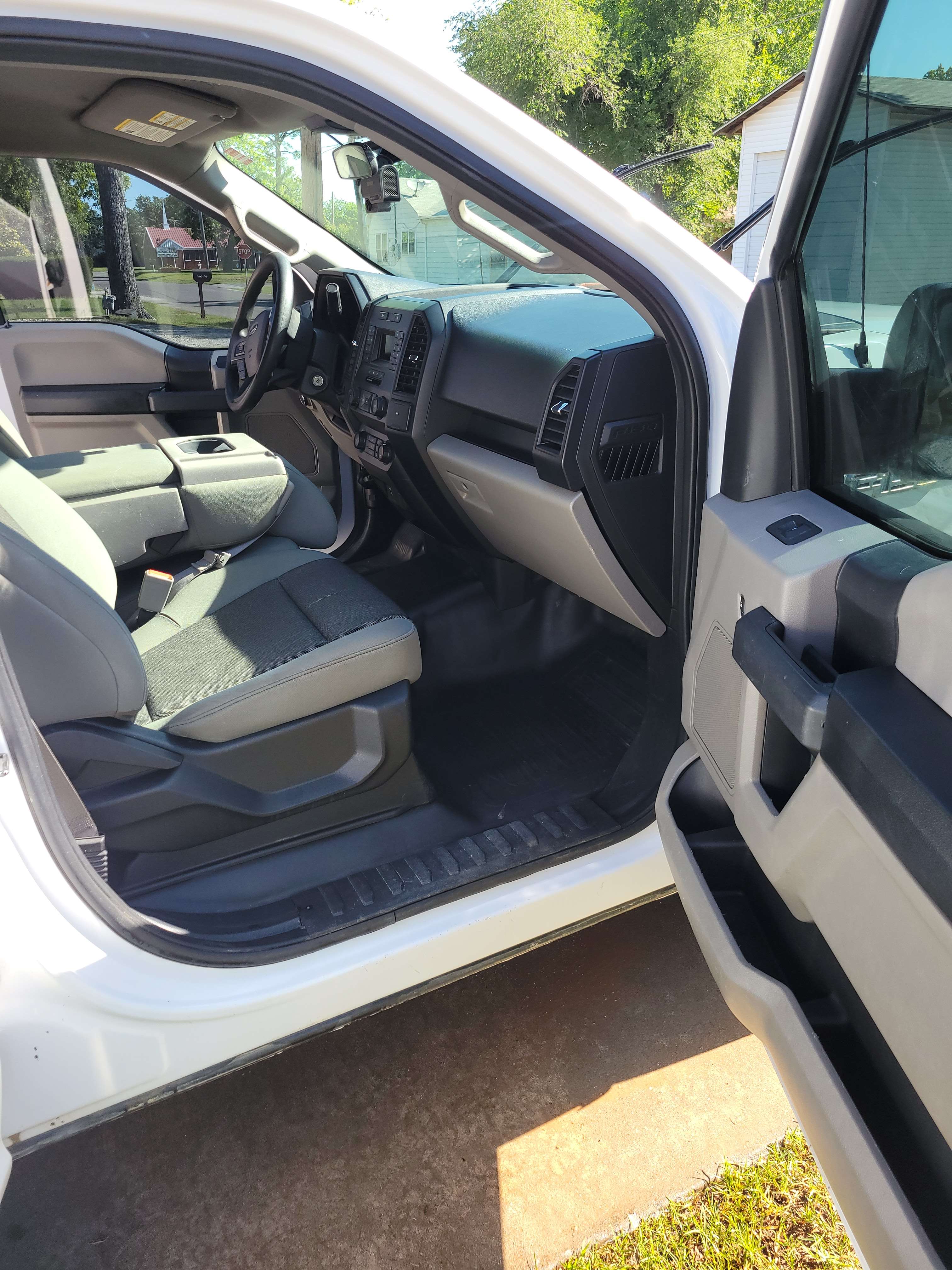 Immaculate interior of a Ford F-150 work truck